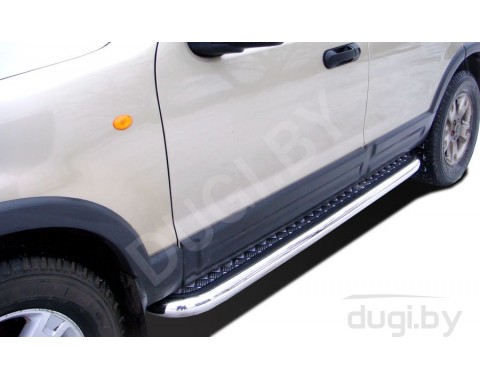 Ford Explorer с 2001-2006 боковые подножки Hector D60 из нержавеющей стали и накладным листом из алюминия 